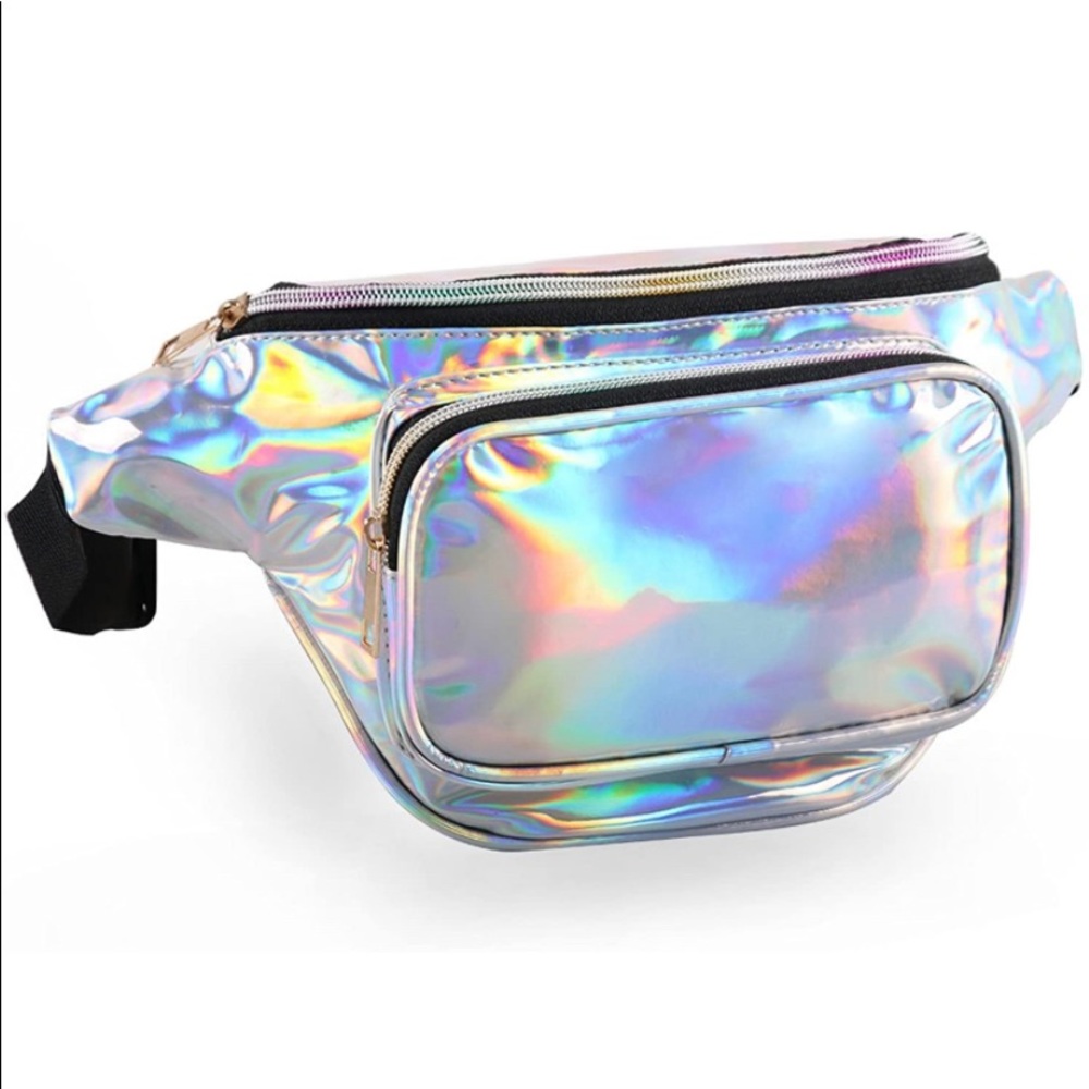 Silver Holographic Fanny Pack